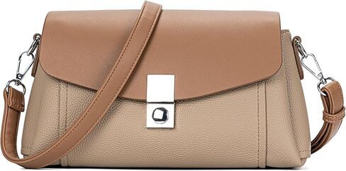 ALEX&MIA Versatile Shoulder Bag with Magnetic Flap Closure, Detachable Straps, 3-Compartment Design, Crossbody Bag in Saudi Arabia