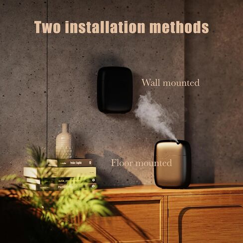 Hotel Scent Diffuser, Waterless Essential Oil Diffuser with Bluetooth Control, 400ml Capacity Aromatherapy Machine, Black, Wall Mount or Tabletop, Low Noise Operation, Covers up to 3000 Sq Ft in Saudi Arabia