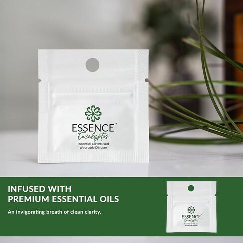 Essence Nasal Diffuser Ring | Solid Scents Essential Oils | Aromatherapy Nose Ring | Personal Scent Clip for Travel, Work & Everyday Use | Made in USA | Eucalyptus | 5 Pack in Saudi Arabia