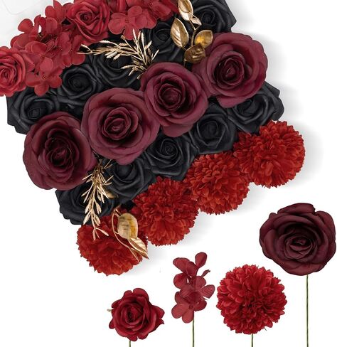 TINGE TIME Artificial Flowers Combo Box Set, Dusty Blue Roses Gradient Color Fake Roses with Stems for DIY Wedding Bouquets Table Centerpieces Baby Shower Home Party Floral Arrangements Decorations in Saudi Arabia