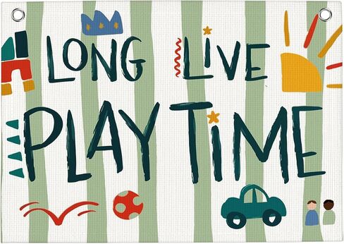 Long Live Playtime Banner Sage Green Playroom Wall Decor for Boys 30"x20" | Toddler Playroom Decor for Nursery Toddler Girls Boys Kids Toy Room Play Room Kidroom in Saudi Arabia