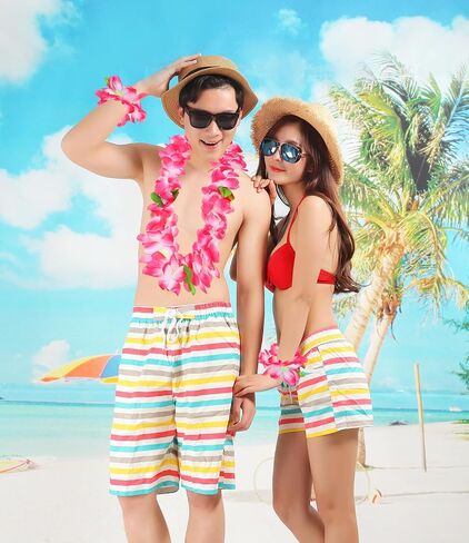 مجموعة PENTA ANGEL Hawaiian Leis لحفلة Luau 4 قطع شريط زهور استوائية Lei لصيف الشاطئ وحمام السباحة وحفلات التخرج والرقص (وردي) in Kuwait