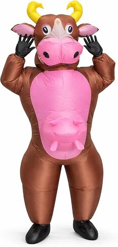 Inflatable Cow Costume Adult Highland Cow Blows Up Full Body Halloween Suit in Saudi Arabia