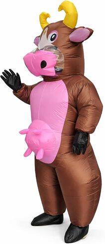 Inflatable Cow Costume Adult Highland Cow Blows Up Full Body Halloween Suit in Saudi Arabia