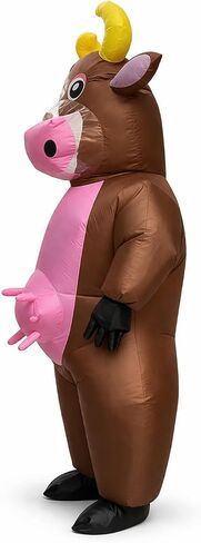 Inflatable Cow Costume Adult Highland Cow Blows Up Full Body Halloween Suit in Saudi Arabia