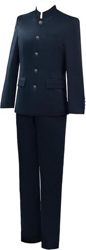 US Men Size Japanese High School Uniform Cosplay Costume Black Jacket and Pants in Saudi Arabia