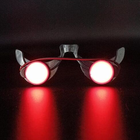نظارات الهالوين LED لحفلة المهرج المخيف فانتوم زي غريم ريبر الأسود مجموعة التأثيرية مع نظارات العين الحمراء المتوهجة نظارات المنجل للحفلات المهرج المتوهجة نظارات المهرج المتوهجة عيون حمراء متوهجة in Kuwait
