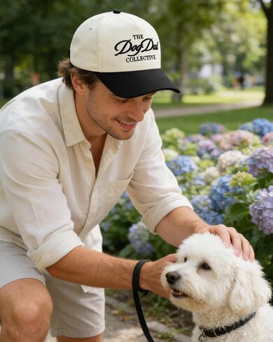Dog Dad Trucker Hat for Men, Dog Lovers Gift for Birthday Father's Day from Wife Daughter Son, Vintage Two-Tone 3D Embroidery Baseball Cap for Casual Wear in Saudi Arabia