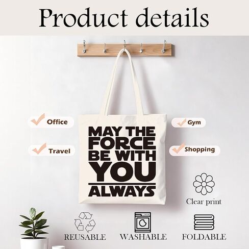 Funny Graphic Tote Bag, Reusable Canvas Shoulder Bag for Shopping Work in Saudi Arabia