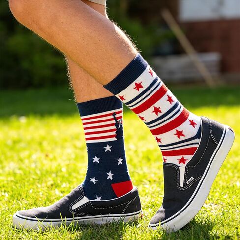 American USA Flag Socks,4th July Patriotic Red White Blue Stars Stripes Socks for 250th Anniversary Freedom Day Gifts in Saudi Arabia