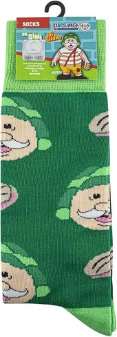 Dr. Simi × El Chavo Socks | Limited Edition Mexican Pop Culture Collectible | Soft Cotton-Blend Crew Socks | Unisex Size 8–13 | Nostalgic Gift for Fans of El Chavo del 8, Chespirito & Retro Latin TV in Saudi Arabia