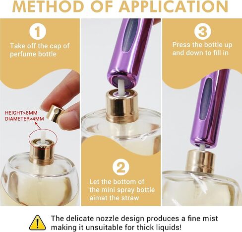 Mini Refillable Perfume Atomizer Bottles, Portable Travel Size Spray Bottles, Leak-Proof Aluminum Perfume Sprayers with Carry Bag(5 ml,5 Pack) in Saudi Arabia