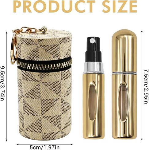 Mini Refillable Perfume Atomizer Bottles, Portable Travel Size Spray Bottles, Leak-Proof Aluminum Perfume Sprayers with Carry Bag(5 ml,5 Pack) in Saudi Arabia