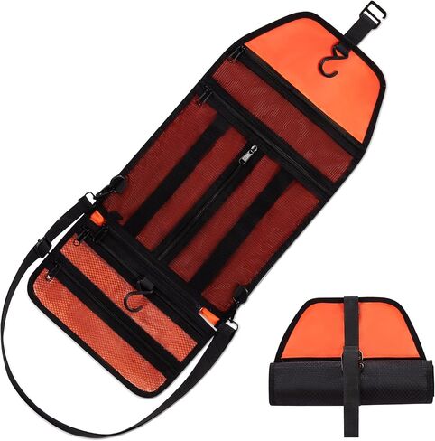 Janhavi Travel Hanging Toiletry Bag, Waterproof Roll Shaving Bags Cosmetic Bathroom Organizer, Large Capacity Toiletries Accessories, Multiple Compartments Makeup Bag With Adjustable Shoulder Strap in Kuwait