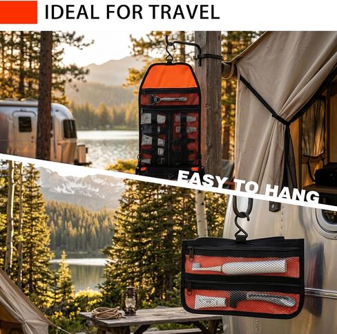 Janhavi Travel Hanging Toiletry Bag, Waterproof Roll Shaving Bags Cosmetic Bathroom Organizer, Large Capacity Toiletries Accessories, Multiple Compartments Makeup Bag With Adjustable Shoulder Strap in Kuwait