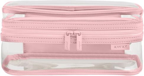 Away Clear Small Toiletry Bag - Compact Transparent Travel Organizer for Toiletries & Beauty Essentials, Blush Pink in Saudi Arabia