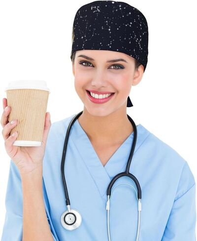 Bigfoot Working Cap Scrub Cap with Sweatband, Adjustable Tie Back Beanie Hat for Women & Men, Nurse Surgical Cap in Kuwait