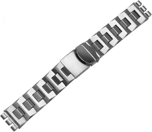 CZKE for Swatch Solid core Metal Bracelet concave Convex Watch Chain YCS Yas YGS Iron Men and Women Steel watchband Ceramic Strap (Color : G20 Silver, Size : 21mm) in Saudi Arabia