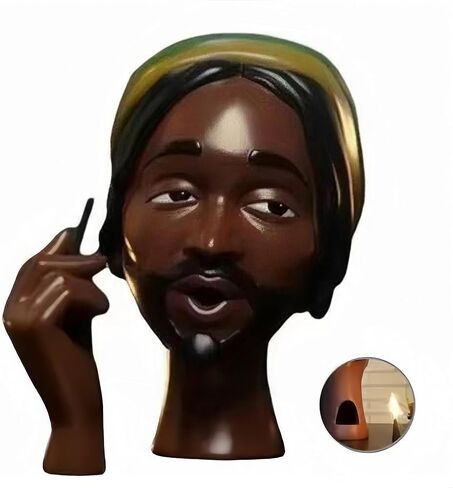 Headscents: Elegant Head Incense Black Woman Burner, Modern Design, Stylish Headscents Incense Holder Black Women, Sophisticated Home Decor, Desk Accessory (Beard-Man) in Kuwait
