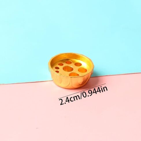 مبخرة Acxico 9 قطع صغيرة ذات 10 فتحات، ديكور معدني ذهبي/نحاسي/برونزي للتأمل زن واليوجا والمنتجعات الصحية الخارجية in Kuwait