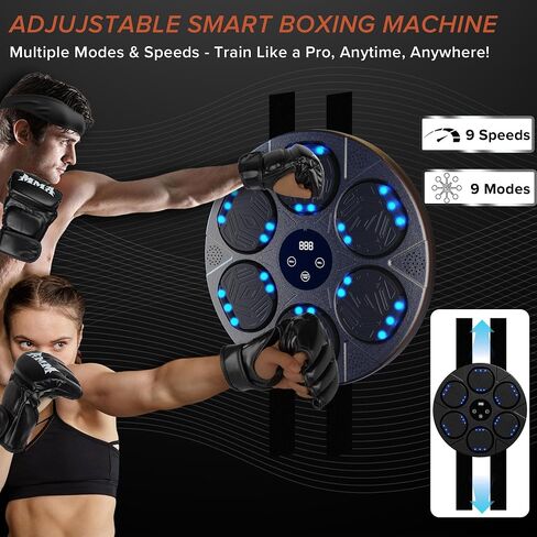 2025 Bluetooth Music Boxing Machine 3.0 for Adults-Kids, Interactive Wall Mounted Workout Punch Game with 4 Gloves for Parent-Child, Light & Sound Training, Home Fitness & Stress Relief in Kuwait