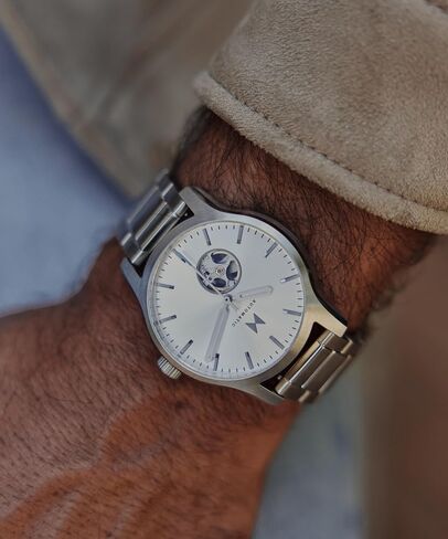 MVMT Classic II Men's Automatic Watch 3 Hand Stainless Steel Link Bracelet Everyday Sport Wear for Him 42mm in Kuwait