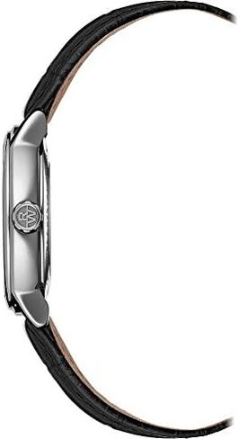 Raymond Weil Men's Maestro Stainless Steel Swiss-Automatic Watch with Leather Calfskin Strap, Black, 20 (Model: 2227-STC-00659), Silver in Saudi Arabia