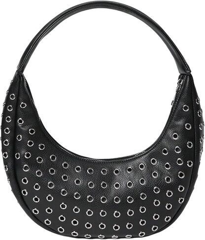 Floerns Women's Leather Boho Handbag Y2k Studded Shoulder Bag Underarm Bag in Kuwait