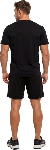 3 Pack Men's Athletic Shorts and Shirts Set Summer Casual Lightweight Workout Running Training Gym Outfit 2026 in Kuwait