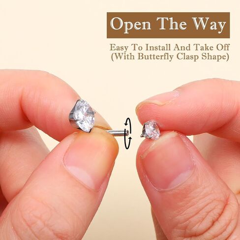 ElevateTech Stainless Steel Belly Button Rings for Women, 4 Pcs CZ Heart Belly Barbell Piercing Cute Curved Navel Ring Navel Piercing Jewelry Belly-Ring for Women, Silver in Kuwait