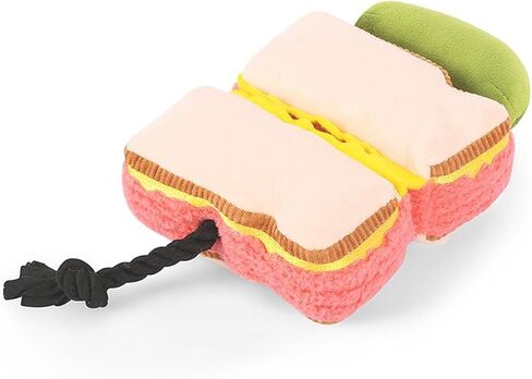 P.L.A.Y. Cute Plush Dog Toys - P.L.A.Y. Montreal Munchies Food Themed Durable Squeaker Toy, Great for Puppies & Small, Medium, Large Dogs - Machine Washable, Recycled Materials (Poutine) in Kuwait