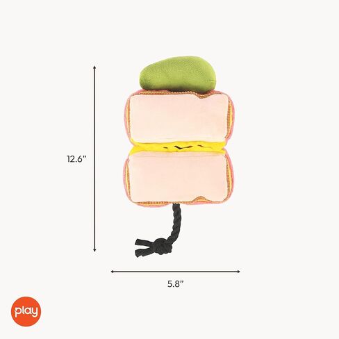 P.L.A.Y. Cute Plush Dog Toys - P.L.A.Y. Montreal Munchies Food Themed Durable Squeaker Toy, Great for Puppies & Small, Medium, Large Dogs - Machine Washable, Recycled Materials (Poutine) in Kuwait