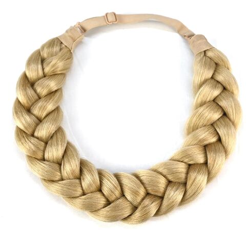 Hair Braided Headband Classic Chunky Wide Thick Plaited Braids Elastic Stretch Syntheti Buckling Hairpiece Braid Headband in Saudi Arabia
