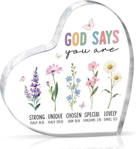 Thank You Gifts for Women, Heart Shaped Acrylic Plaque, Inspirational Thank You Keepsake for Friends, Teachers, Coworkers, Nurses, Mom, Appreciation Gifts for Women, Desk Decor Sign in Saudi Arabia