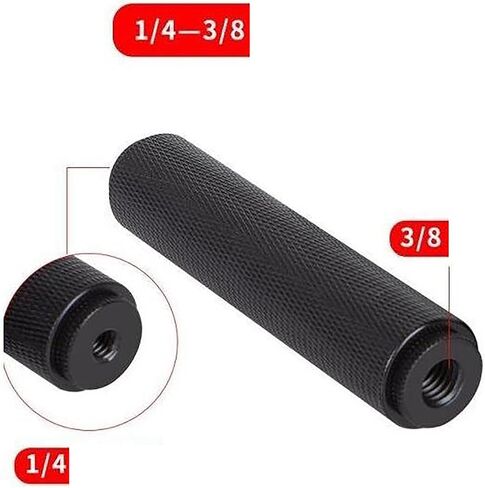 Aluminum Alloy Extension Rod 1/4" Female to 1/4" 3/8" Female for Tripods Extend Length of Photography Equipment in Saudi Arabia