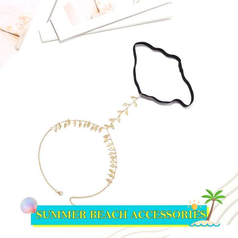 Leaf Thigh Chain Gold Layered Thigh Jewelry Summer Beach Garter for Women in Saudi Arabia