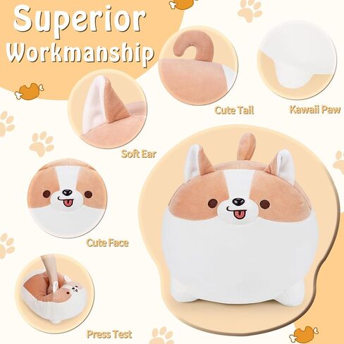 Shiba Inu Plush Pillows-16'' Corgi Plushie Stuffed Animals Giant Corgi Plush, Dog Plush Pillow Hugging Pillow Cushion Soft Shiba Plush Toy Big Stuffed Animals in Saudi Arabia