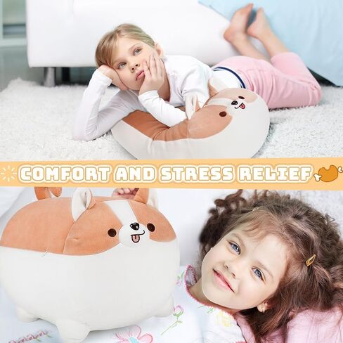 Shiba Inu Plush Pillows-16'' Corgi Plushie Stuffed Animals Giant Corgi Plush, Dog Plush Pillow Hugging Pillow Cushion Soft Shiba Plush Toy Big Stuffed Animals in Saudi Arabia