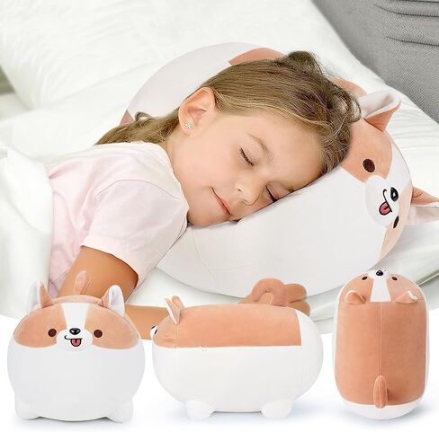 Shiba Inu Plush Pillows-16'' Corgi Plushie Stuffed Animals Giant Corgi Plush, Dog Plush Pillow Hugging Pillow Cushion Soft Shiba Plush Toy Big Stuffed Animals in Saudi Arabia