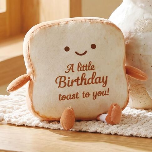 Capoda 7.09" Large Toast Bread Plush Bread Shape Cute Pillow Small Food Sofa Stuffed Doll Toy Gifts for Adults Birthday Gift Home Bedroom Decors(I Loaf You) in Kuwait
