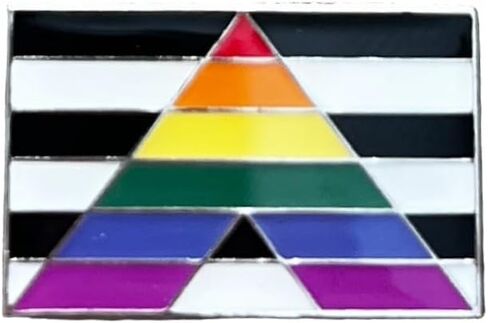 Gay & Lesbian Pride Rainbow LGBT LGBTQ Flag Lapel Pin (Gay Straight Alliance Ally Flag) Updated in Saudi Arabia
