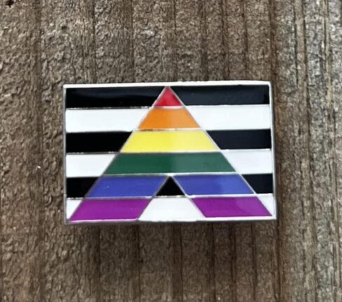Gay & Lesbian Pride Rainbow LGBT LGBTQ Flag Lapel Pin (Gay Straight Alliance Ally Flag) Updated in Saudi Arabia