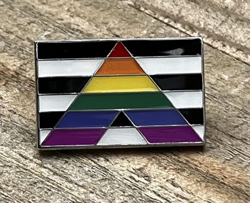 Gay & Lesbian Pride Rainbow LGBT LGBTQ Flag Lapel Pin (Gay Straight Alliance Ally Flag) Updated in Saudi Arabia