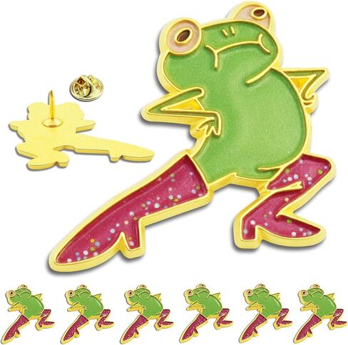 10/20/50/100Pack Enamel Cute Frog Lapel Pins Bulk -Metal Hat Men Women Cartoon Frog Novel Funny Hard Pins Badge Backpacks Brooches Frog Themed Gifts in Saudi Arabia