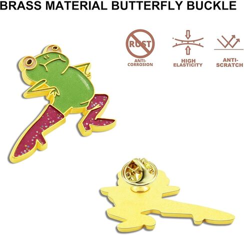 10/20/50/100Pack Enamel Cute Frog Lapel Pins Bulk -Metal Hat Men Women Cartoon Frog Novel Funny Hard Pins Badge Backpacks Brooches Frog Themed Gifts in Saudi Arabia