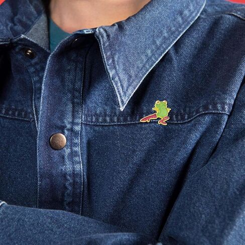 10/20/50/100Pack Enamel Cute Frog Lapel Pins Bulk -Metal Hat Men Women Cartoon Frog Novel Funny Hard Pins Badge Backpacks Brooches Frog Themed Gifts in Saudi Arabia