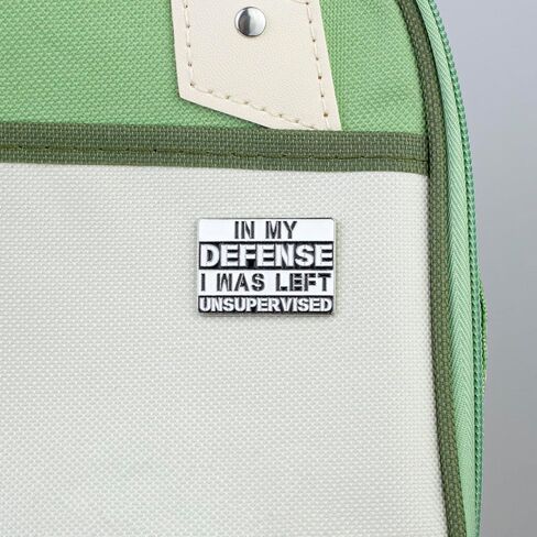 In My Defense I Was Left Unsupervised Sarcastic Humor Enamel Pin, Funny Chaotic Joke Pin Brooch For Sassy Friend Sarcastic Coworker, Playful Sarcasm Brooch Badge, Relatable Chaos Humor Lapel Badges, Witty Gift For Internet Meme Fans, Novelty Joke Accessor in Kuwait