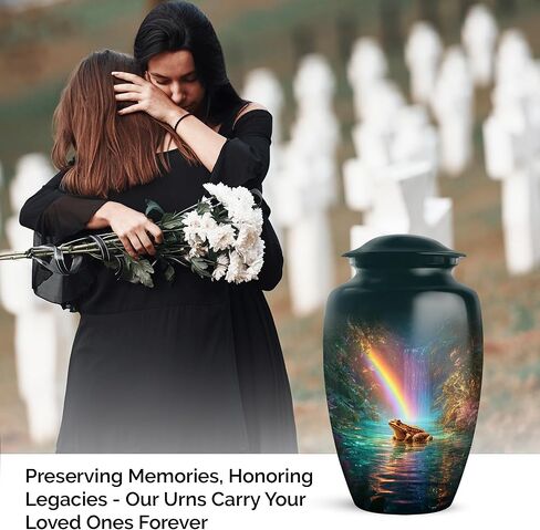 Frog Adult Cremation Funeral Urn for Human Ashes, Keepsake Memorial Gift, Handcrafted Small Urns for Ash Container, Combo, 1 Large 10 Inch & 2 Mini 3 Inch in Saudi Arabia