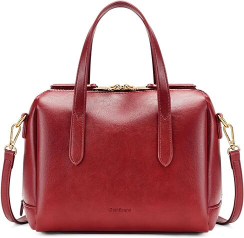 Vegan Leather Vintage Boston Bag For Women Top Handle Satchel Retro Crossbody Shoulder Purse Handbag in Saudi Arabia