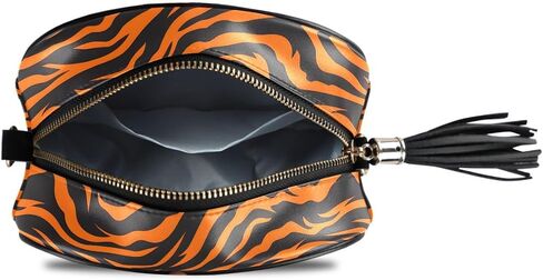 ALAZA Tiger Stripe Wild Animal Print Cross Body Fashion Chain Bag كتف واحد محفظة جلدية PU للنساء الفتيات in Kuwait